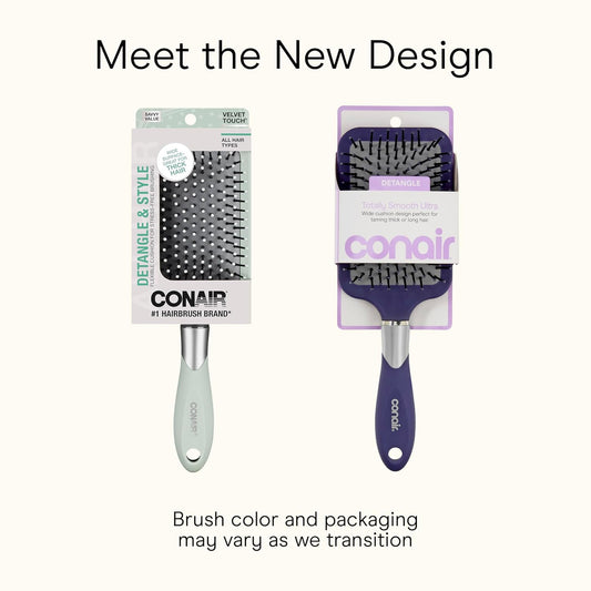 Conair Paddle Hair Brush, Ultra Wide Detangling Design for Thick Hair