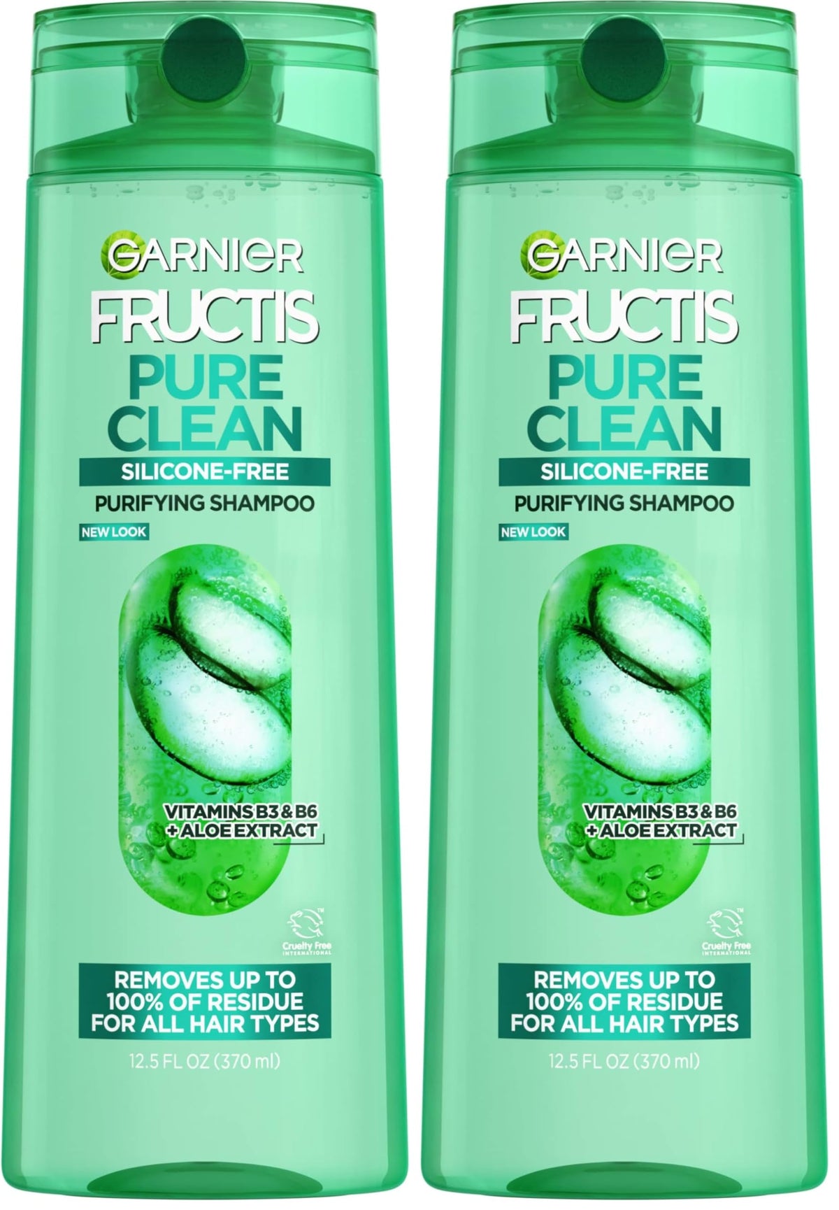 Garnier Fructis Pure Clean Purifying Shampoo, Silicone-Free, 12.5 Fl Oz, 1 Count (Packaging May Vary)