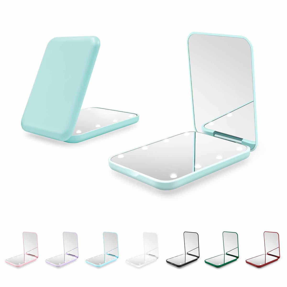 Compact Mirror with Light, 1X/3X Magnification LED Pocket Mirror for Women