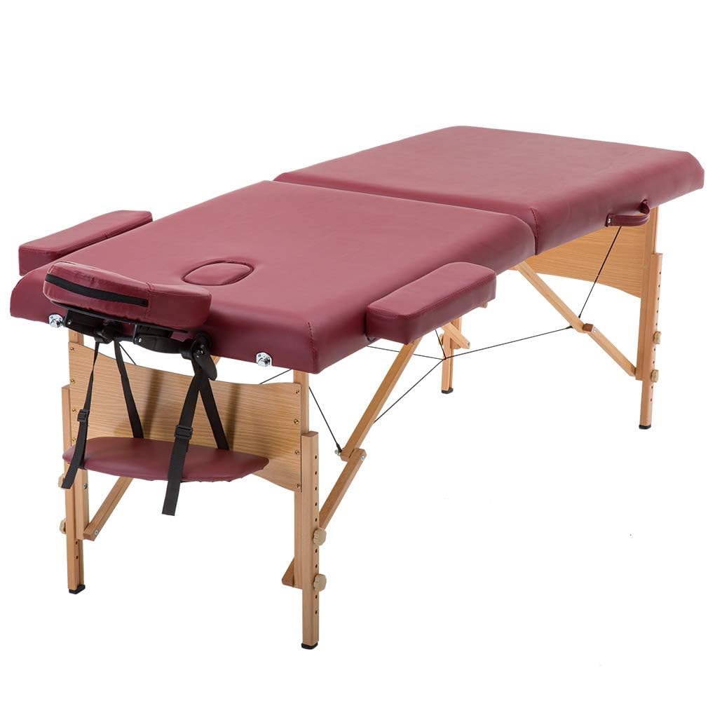 BestMassage | Portable Massage Table | 24" Wide, Black PU Leather