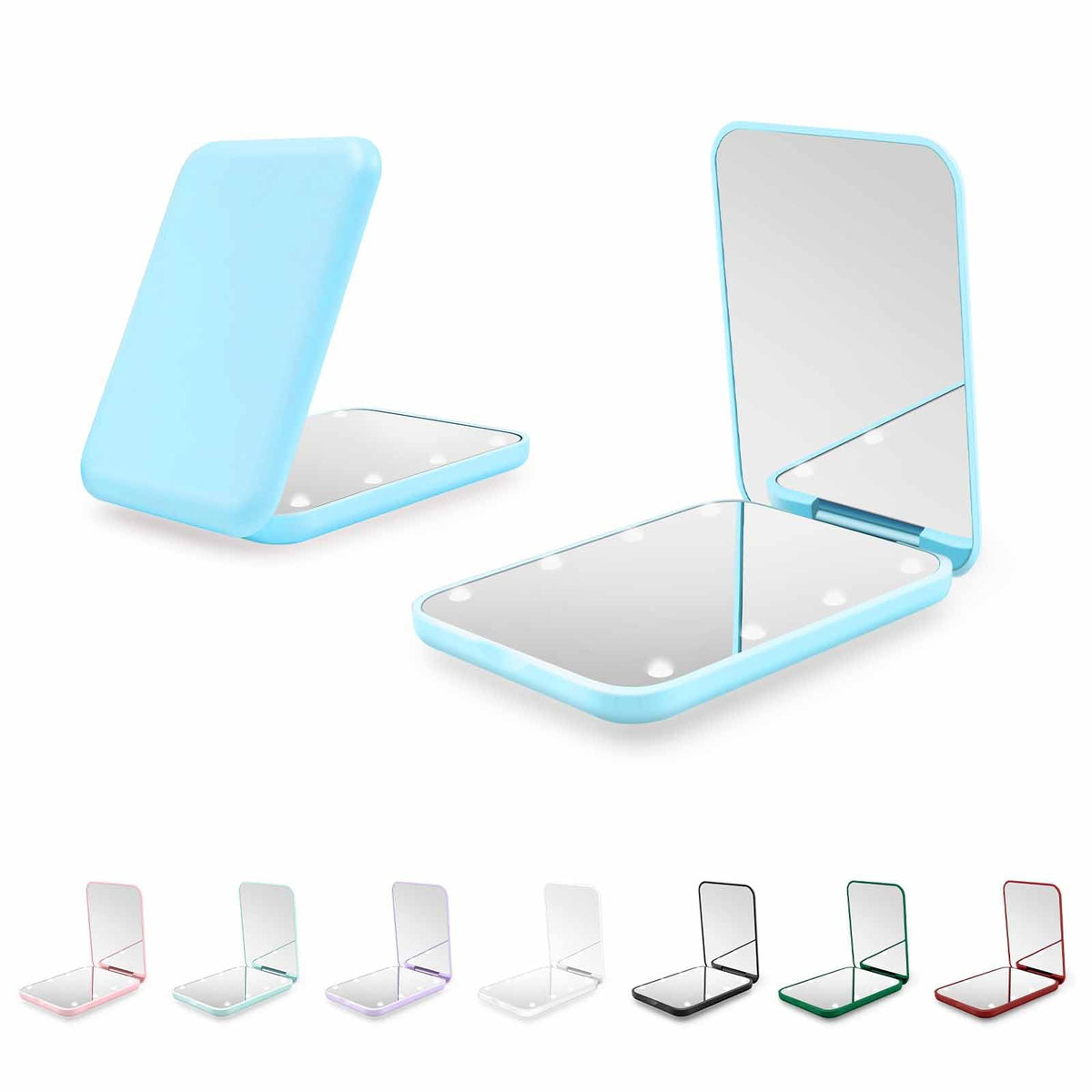Compact Mirror with Light, 1X/3X Magnification LED Pocket Mirror for Women