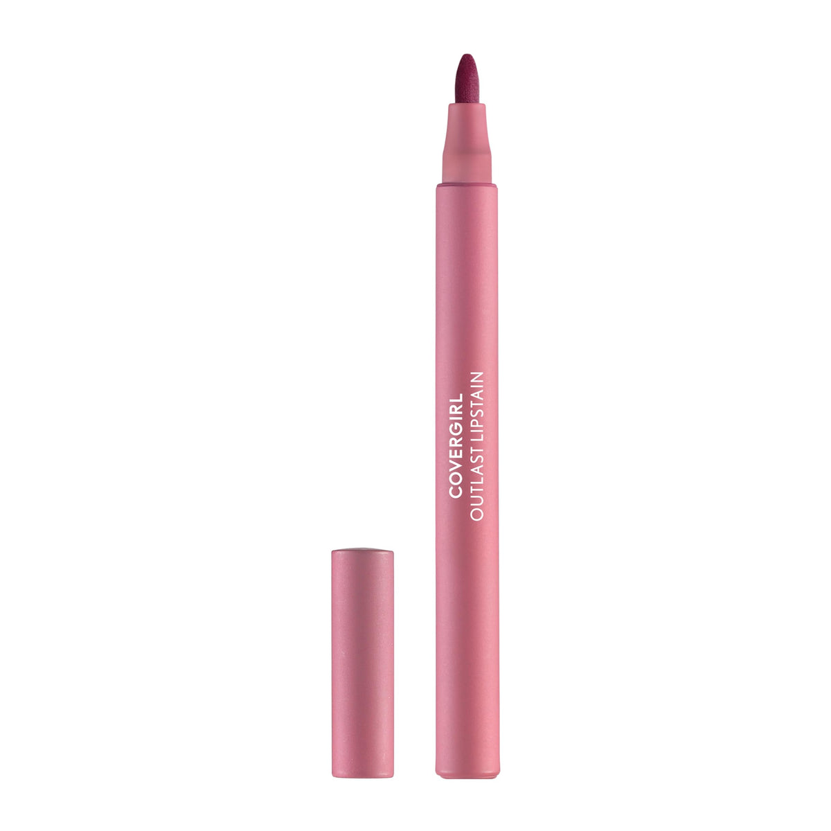 COVERGIRL Outlast, 10 Sugey Girl, Lipstain, Smooth Application, Precise Pen-Like Tip, Transfer-Proof, Satin Stained Finish, Vegan Formula, 0.06oz