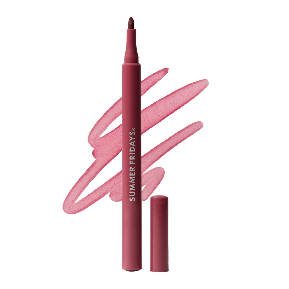 Summer Fridays Flushed Lip Stain Liner, 12hr Wear & Transfer-Proof, Almond