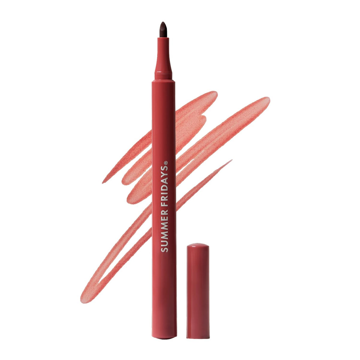 Summer Fridays Flushed Lip Stain Liner, 12hr Wear & Transfer-Proof, Almond