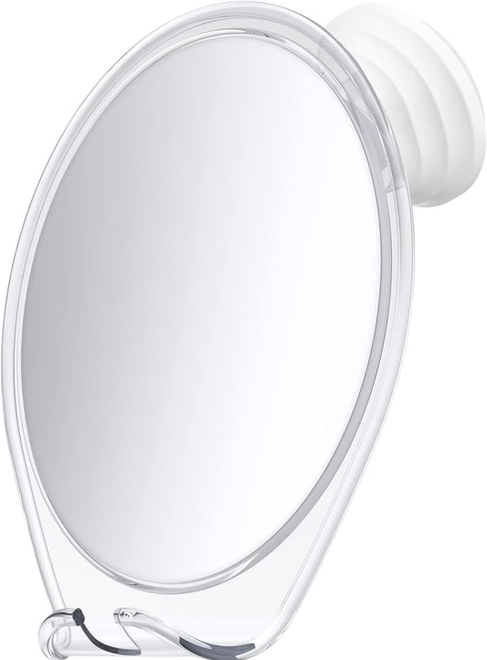 HONEYBULL Fogless Shower Mirror for Shaving with Suction Mount, White