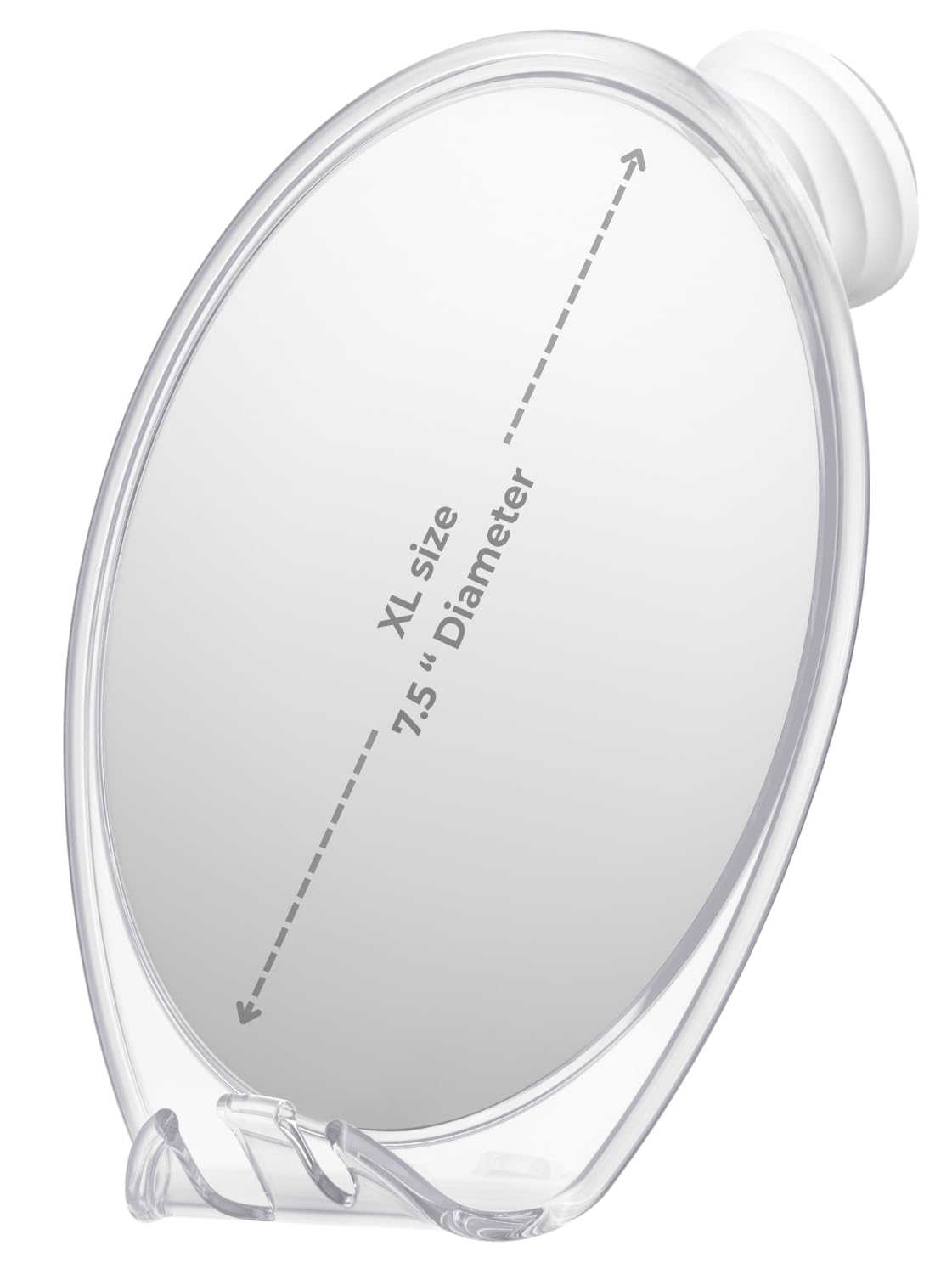 HONEYBULL Fogless Shower Mirror for Shaving with Suction Mount, White