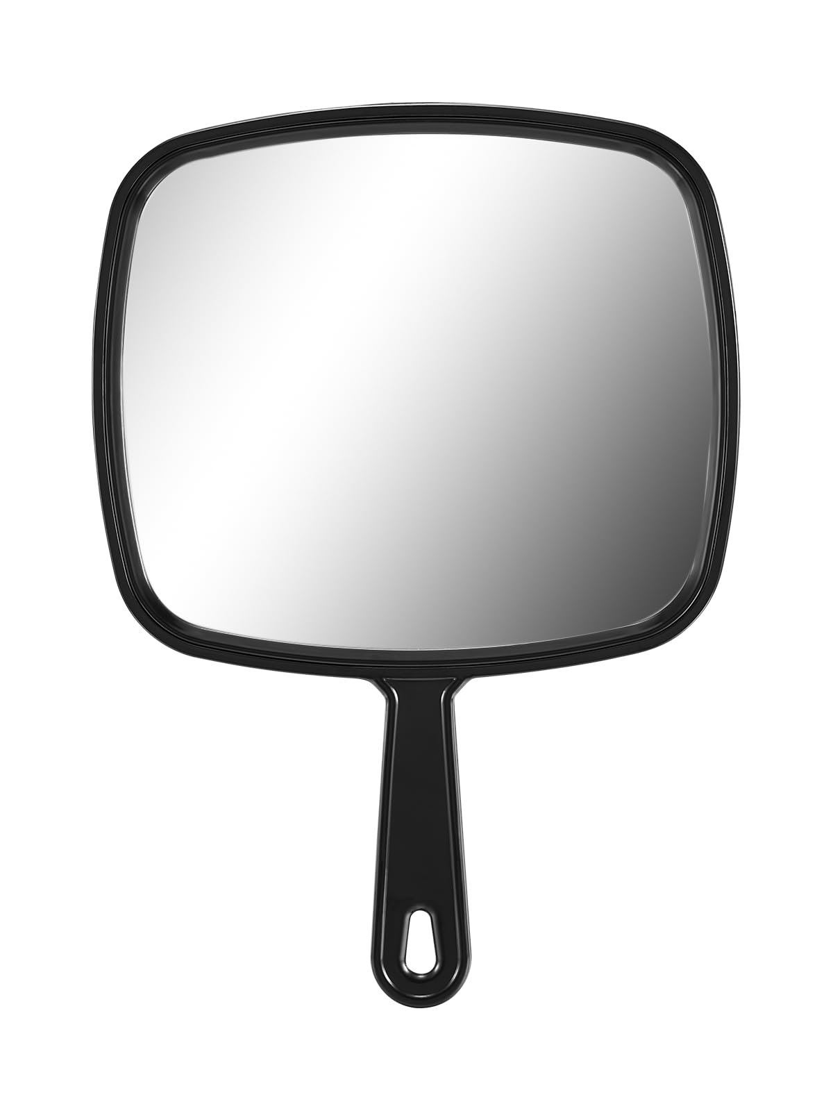OMIRO 9.3" L x 6.6" W Hand Mirror, All Black Handheld Mirror with Handle