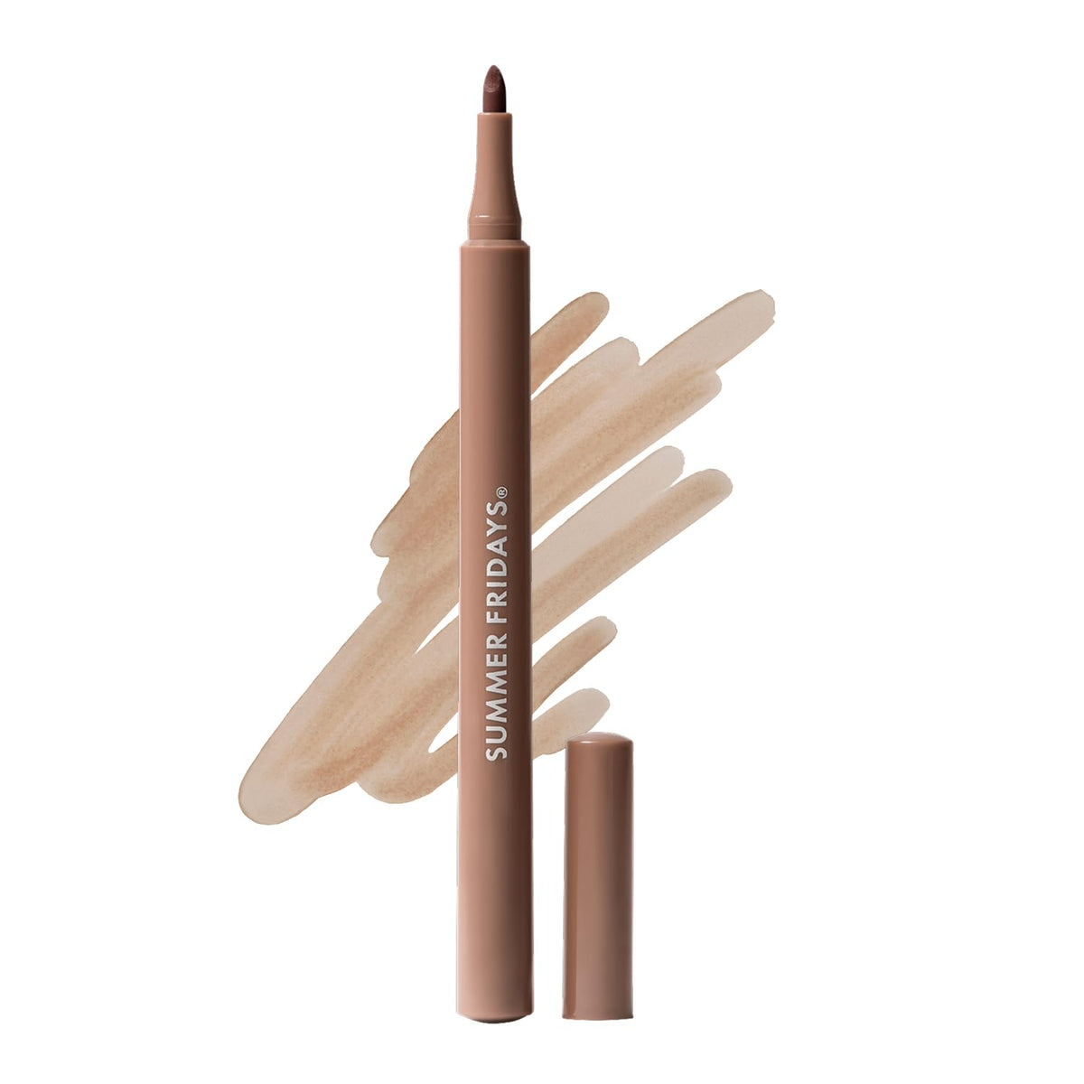 Summer Fridays Flushed Lip Stain Liner, 12hr Wear & Transfer-Proof, Almond
