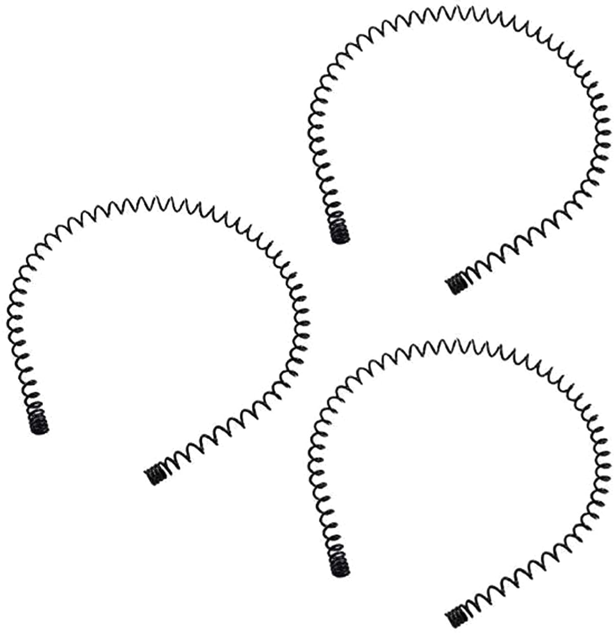 Metal Headband for Men, Non Slip Wave Hair Band, Flex Grip 6 Pcs
