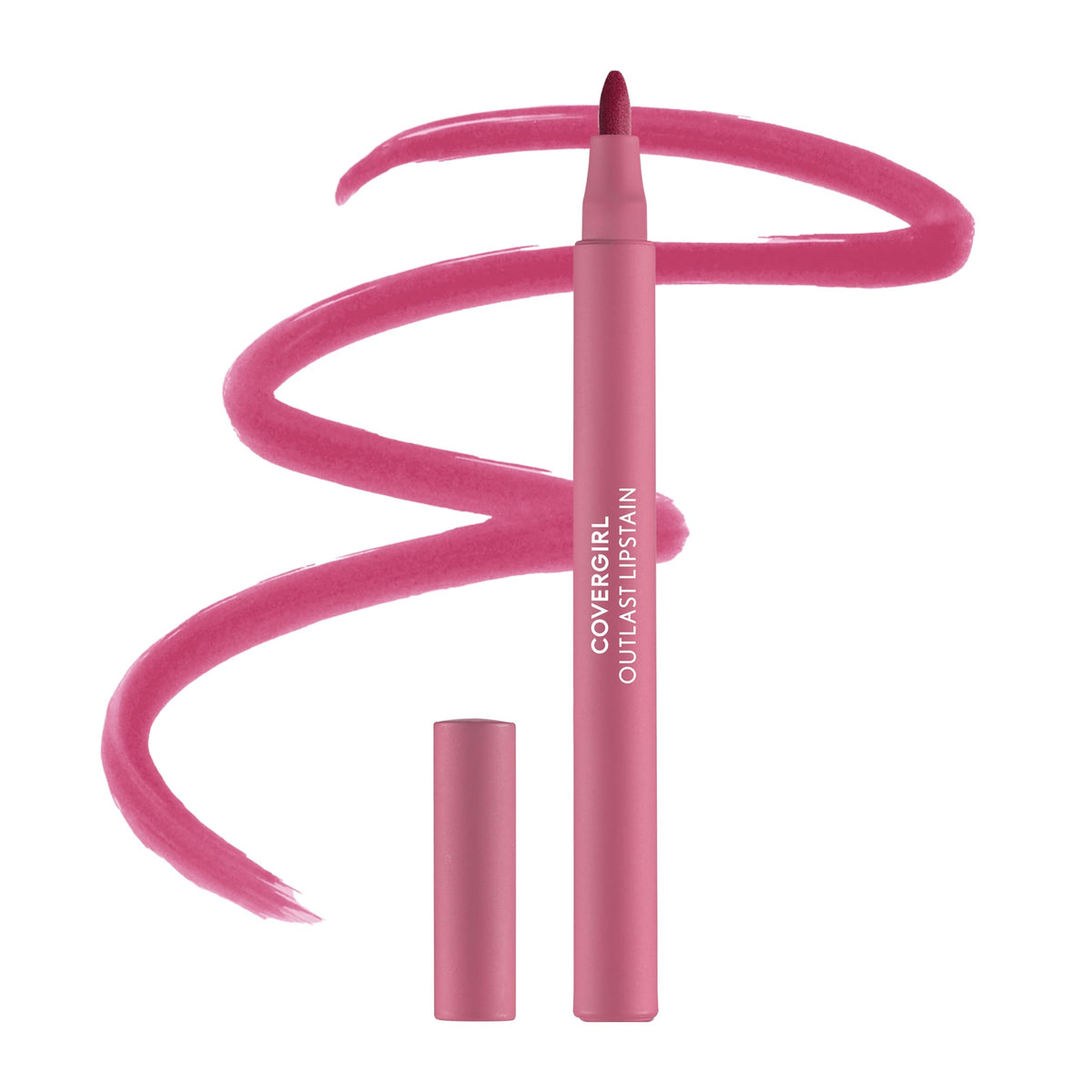 COVERGIRL Outlast, 10 Sugey Girl, Lipstain, Smooth Application, Precise Pen-Like Tip, Transfer-Proof, Satin Stained Finish, Vegan Formula, 0.06oz