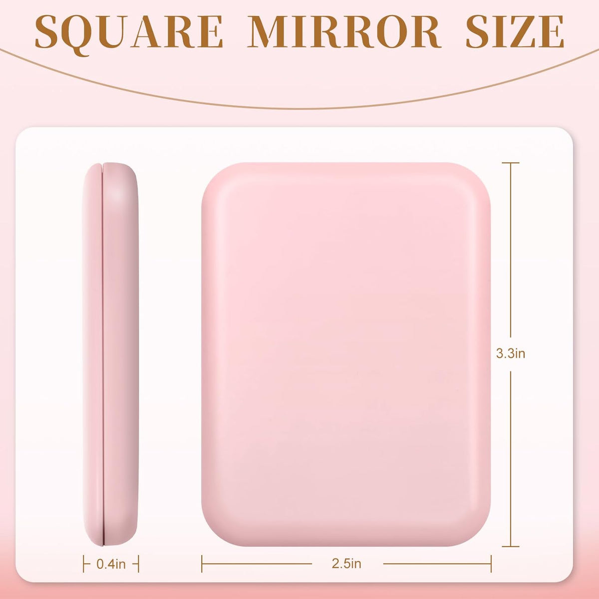 Compact Mirror with Light, 1X/3X Magnification LED Pocket Mirror for Women