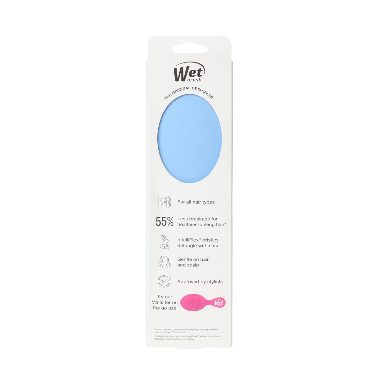 Wet Brush Original Detangler Hair Brush, Sky, For All Hair Textures