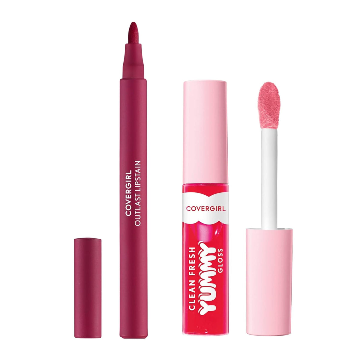 COVERGIRL Outlast, 10 Sugey Girl, Lipstain, Smooth Application, Precise Pen-Like Tip, Transfer-Proof, Satin Stained Finish, Vegan Formula, 0.06oz