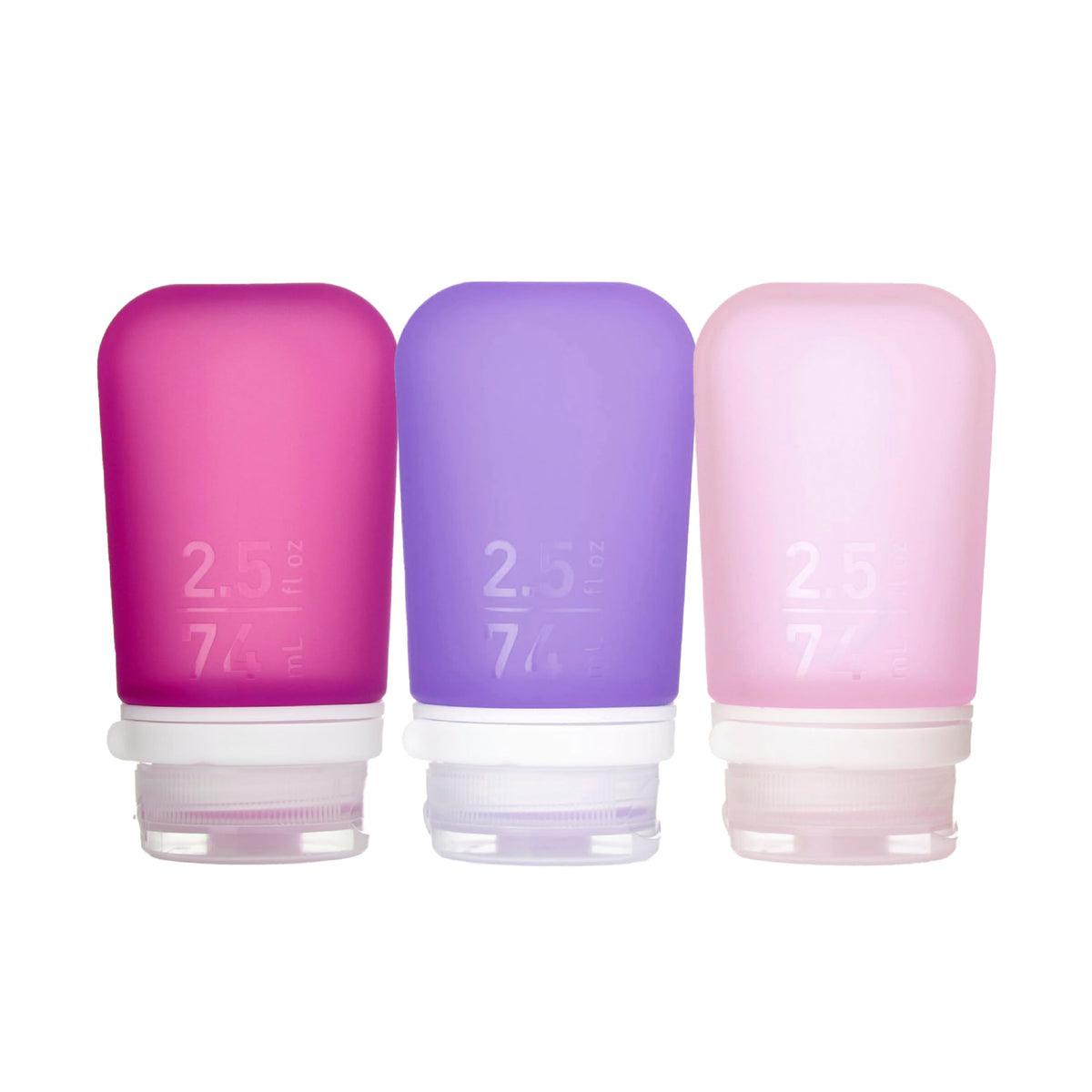 humangear GoToob+ 3-Pack, Small (1.7 fl oz), Clear/Green/Blue