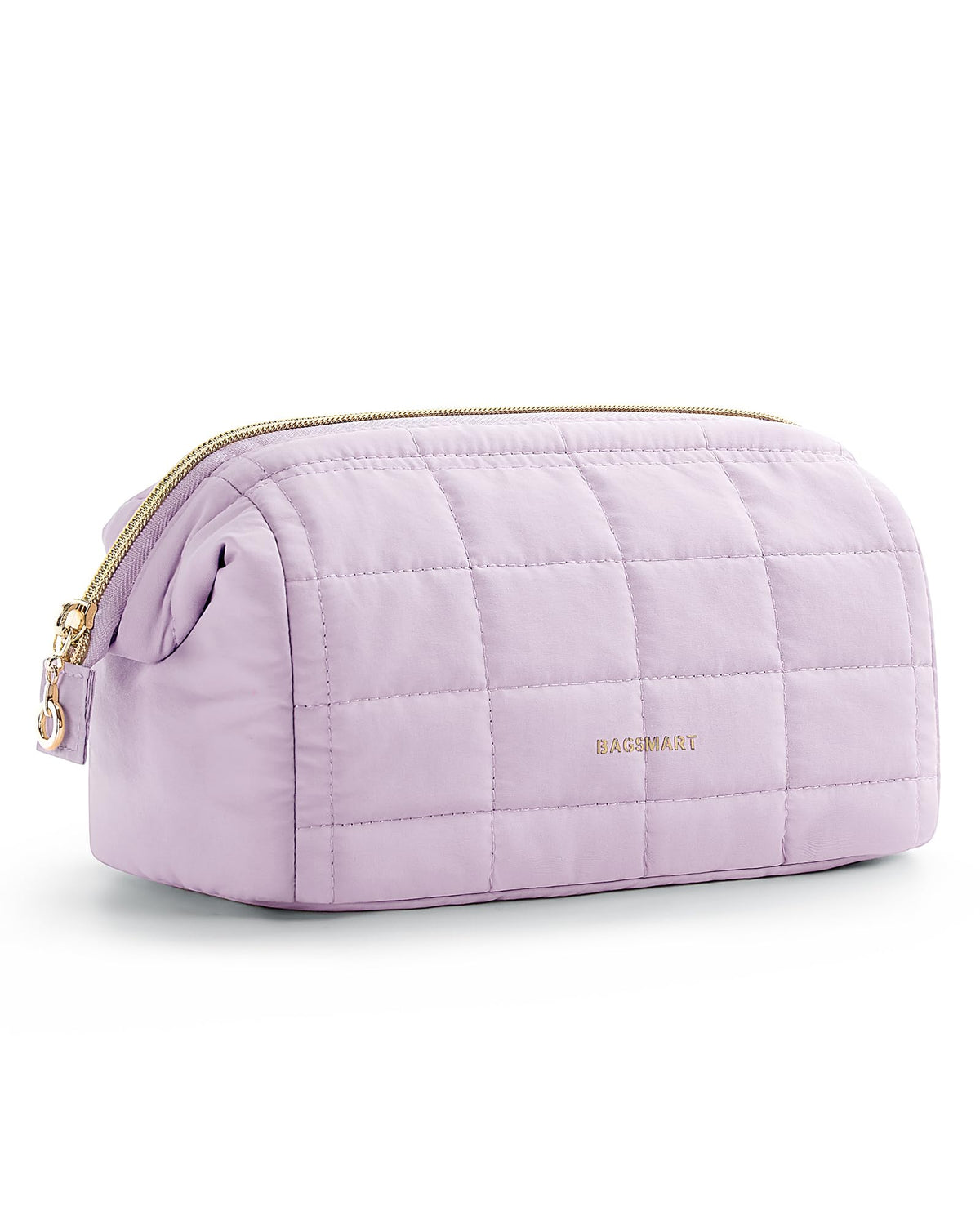 BAGSMART Makeup Bag Travel Toiletry Bag, Wide-open Zipper Pouch, Pink