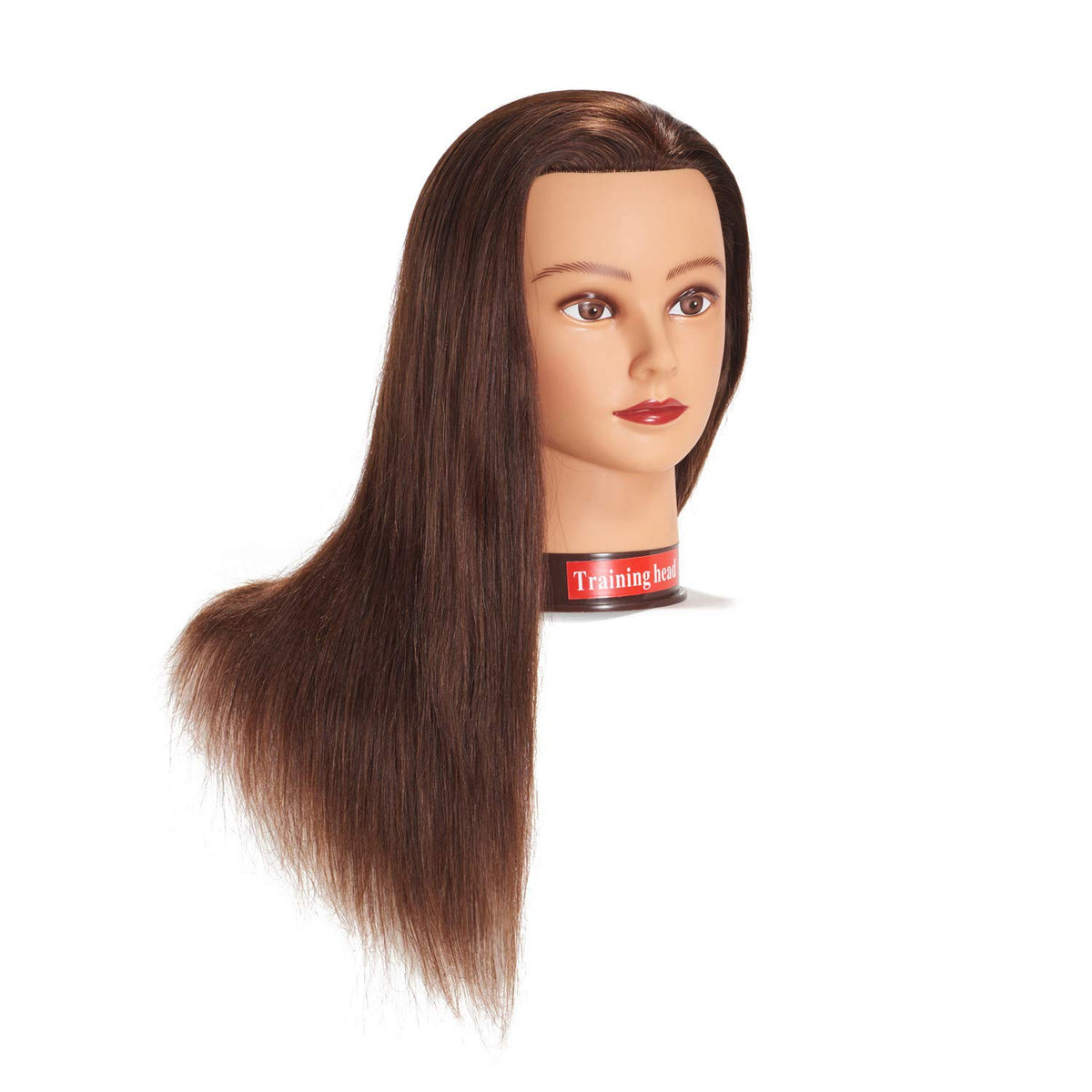 20-22" Female 100% Human Hair Mannequin Head for Hairdresser