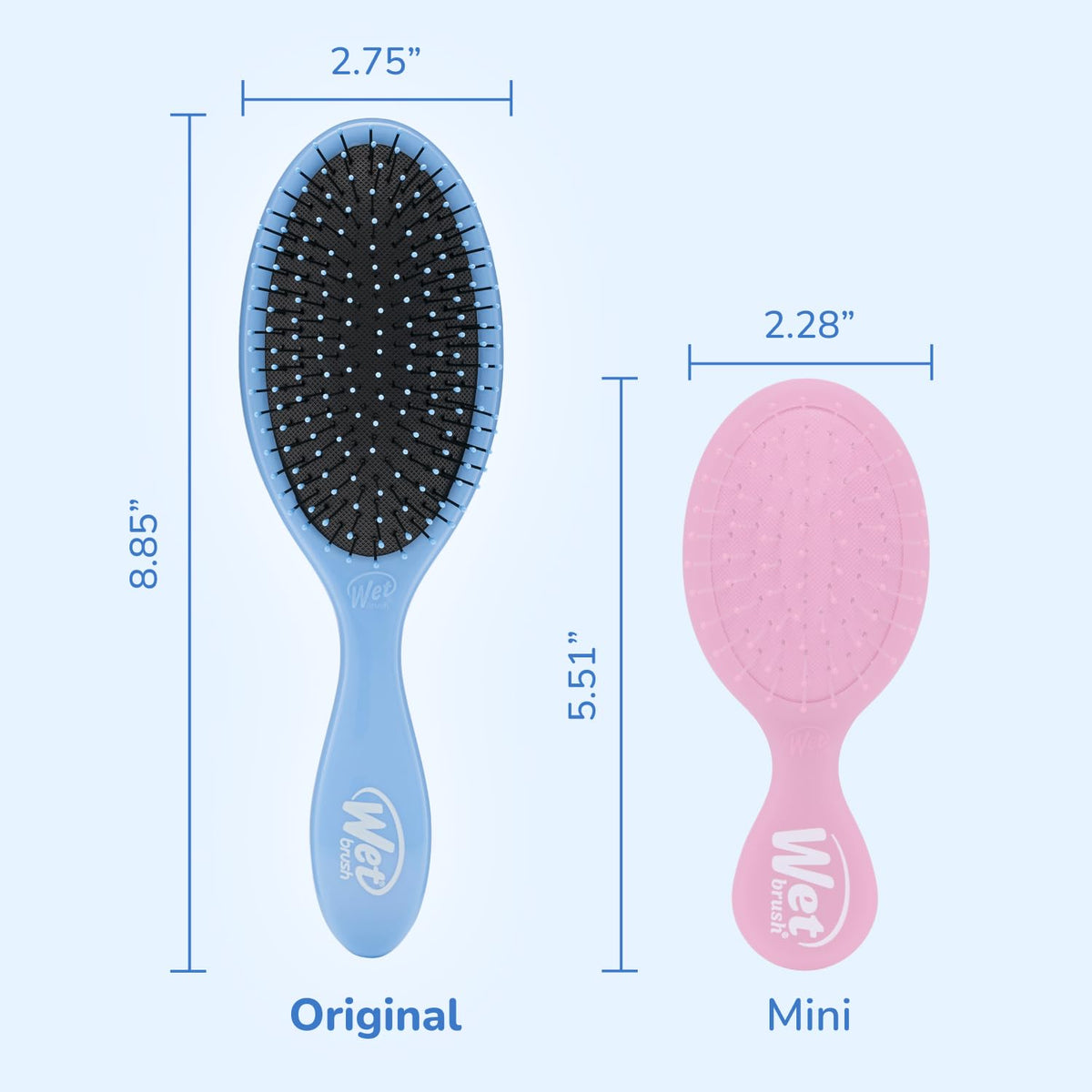 Wet Brush Original Detangler Hair Brush, Sky, For All Hair Textures