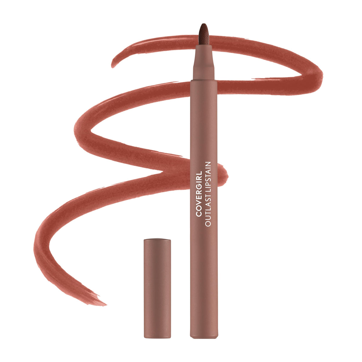 COVERGIRL Outlast, 10 Sugey Girl, Lipstain, Smooth Application, Precise Pen-Like Tip, Transfer-Proof, Satin Stained Finish, Vegan Formula, 0.06oz