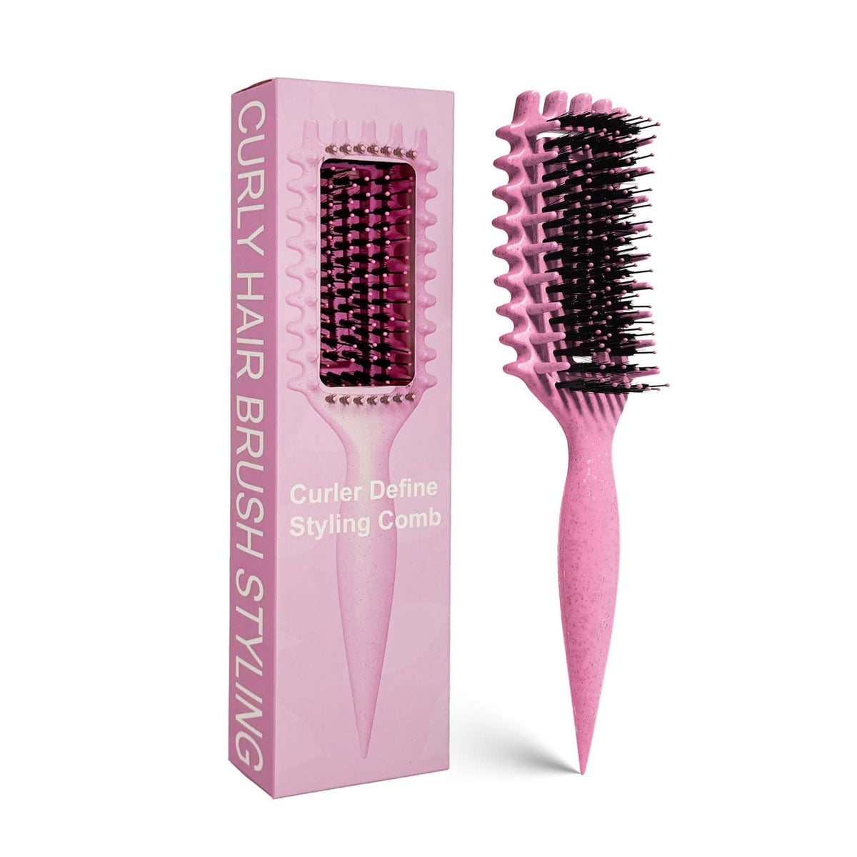 Curly Hair Brush Candybrush Curl Defining Brush for Detangling Shaping and Defining Curls for Women, Men, Wet & Dry Hair (Purple)