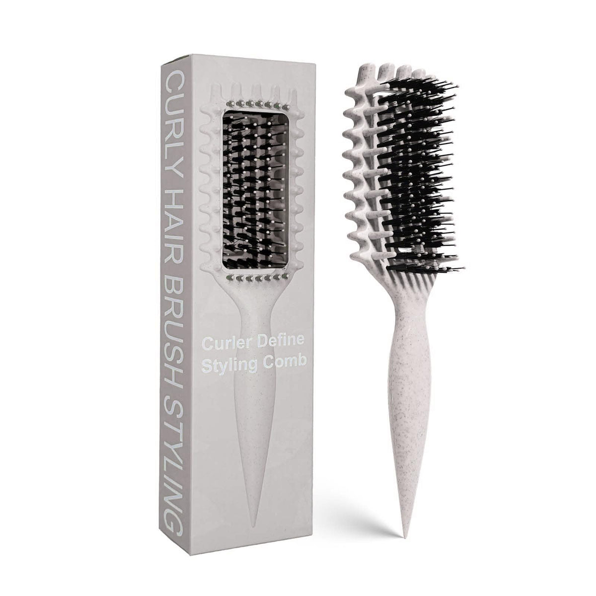 Curly Hair Brush Candybrush Curl Defining Brush for Detangling Shaping and Defining Curls for Women, Men, Wet & Dry Hair (Purple)