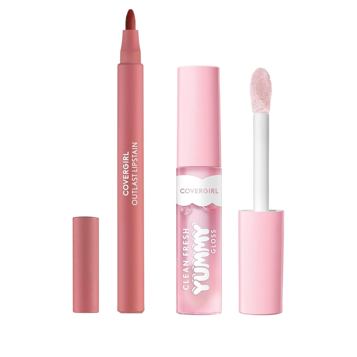 COVERGIRL Outlast, 10 Sugey Girl, Lipstain, Smooth Application, Precise Pen-Like Tip, Transfer-Proof, Satin Stained Finish, Vegan Formula, 0.06oz