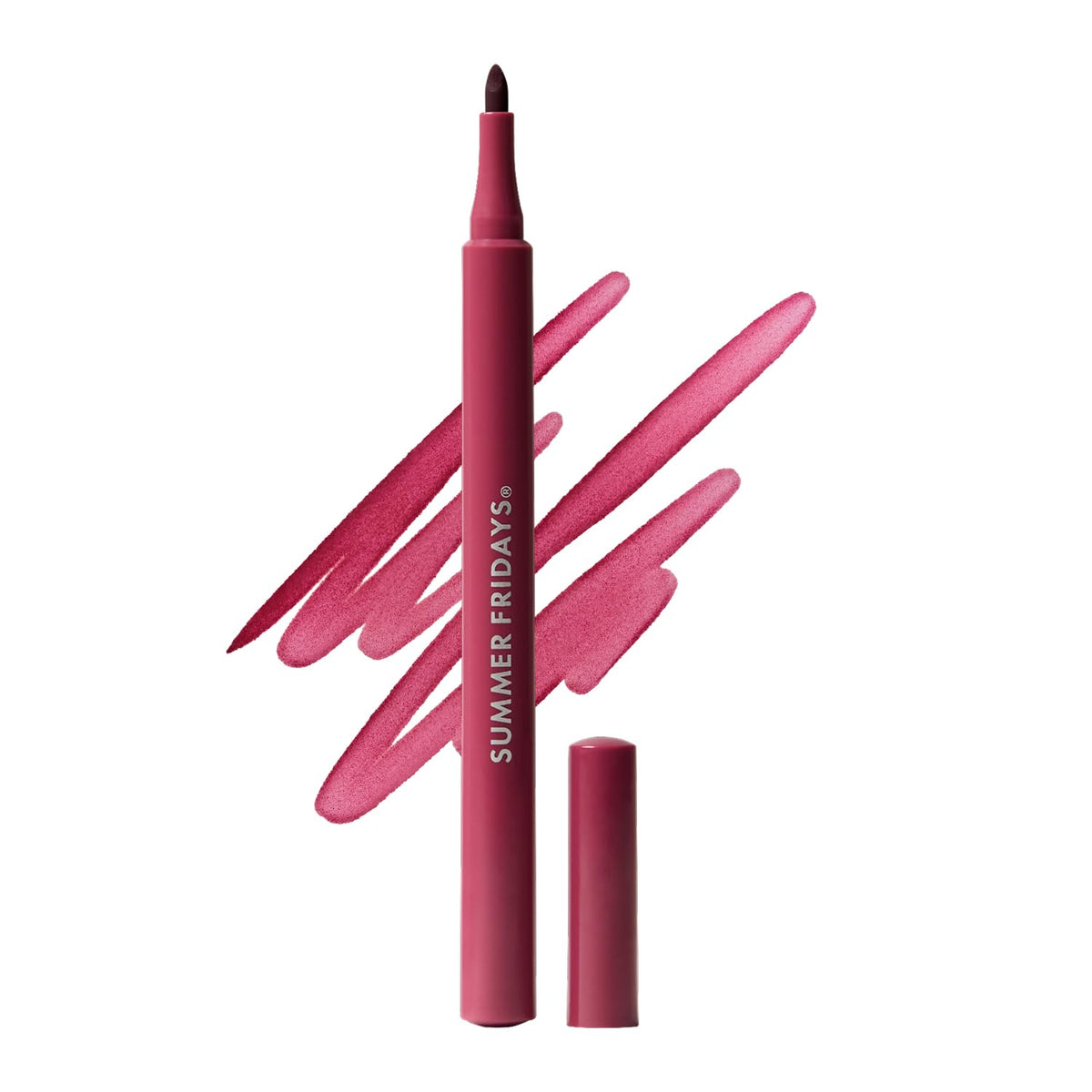 Summer Fridays Flushed Lip Stain Liner, 12hr Wear & Transfer-Proof, Almond