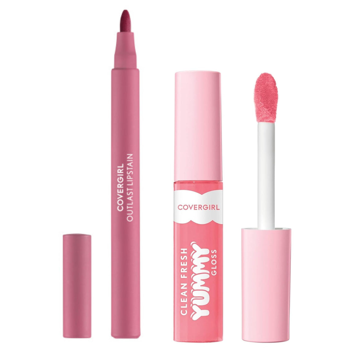 COVERGIRL Outlast, 10 Sugey Girl, Lipstain, Smooth Application, Precise Pen-Like Tip, Transfer-Proof, Satin Stained Finish, Vegan Formula, 0.06oz