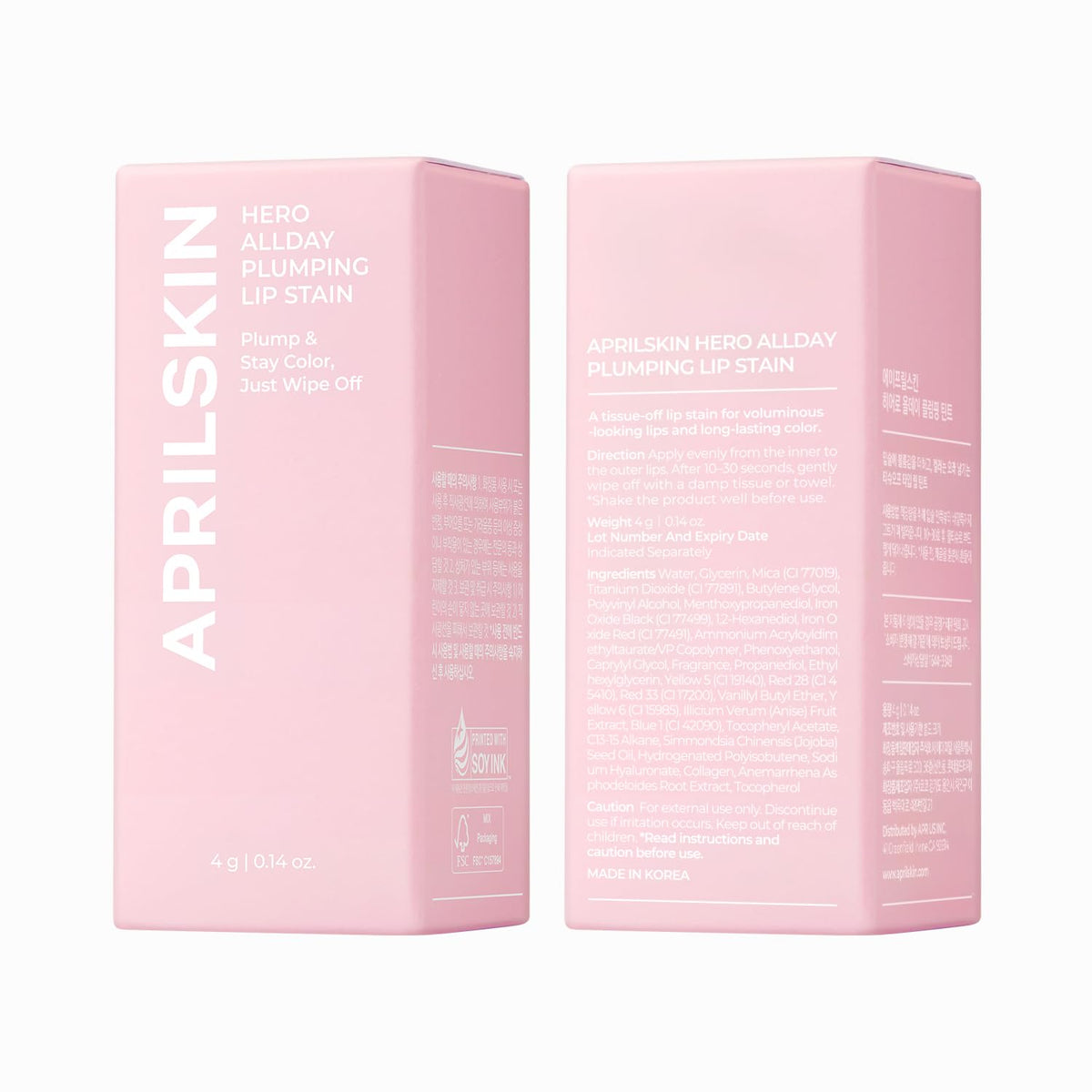 APRILSKIN Hero All Day Plumping Lip Stain Rose pink