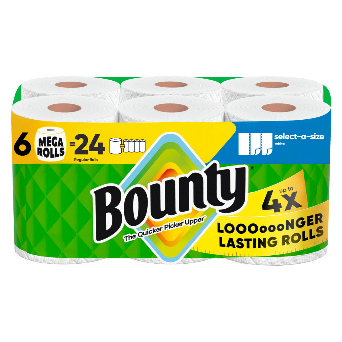 Bounty Select-A-Size Paper Towels, White, 8 Triple Rolls = 24 Regular Roll