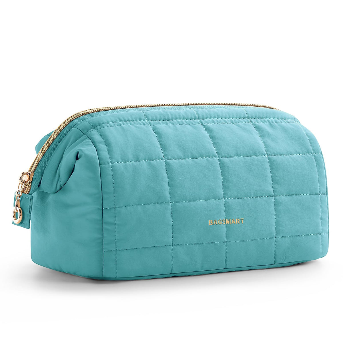 BAGSMART Makeup Bag Travel Toiletry Bag, Wide-open Zipper Pouch, Pink