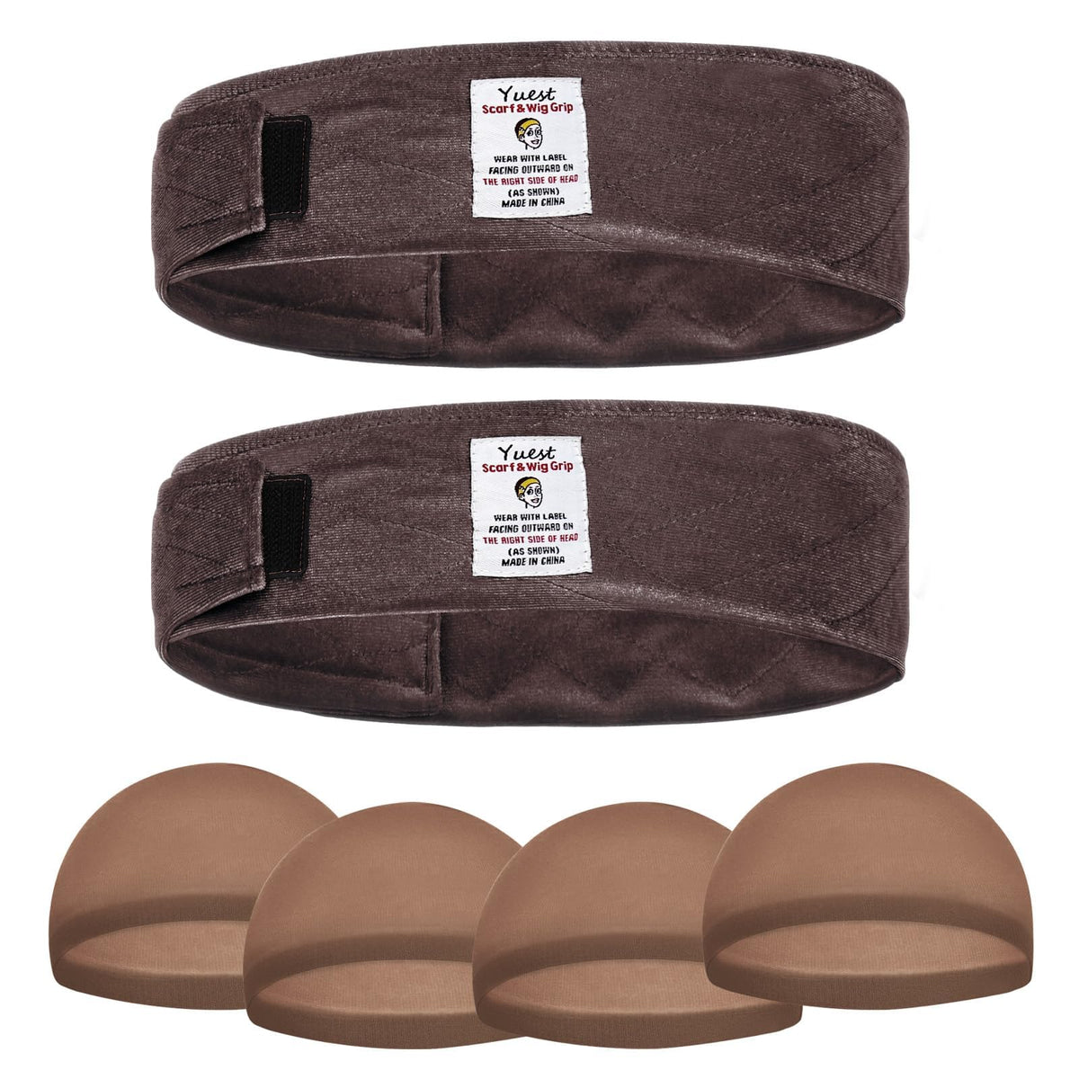 2 Pack Wig Grip Band - Velvet Wig Grips Adjustable Headband Stay Put No Slip Edge Saver