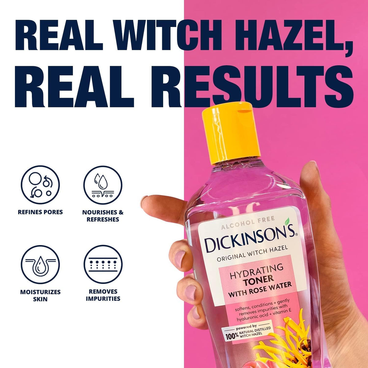 Alcohol-Free Witch Hazel & Rosewater Hydrating Toner (16 Fl Oz) | speso tech