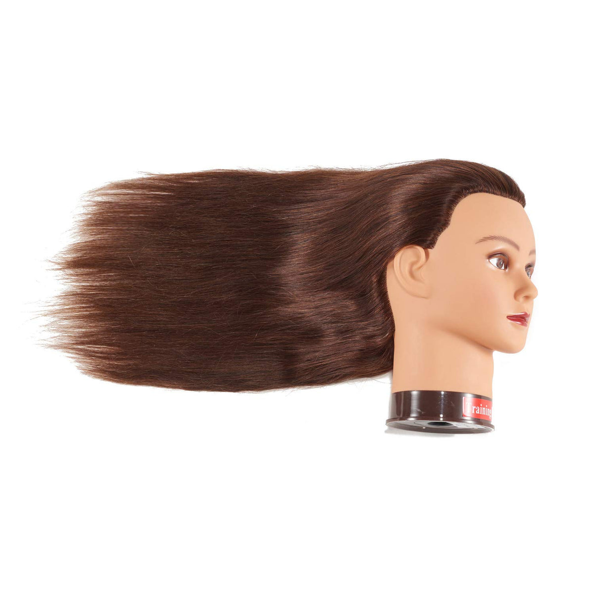20-22" Female 100% Human Hair Mannequin Head for Hairdresser