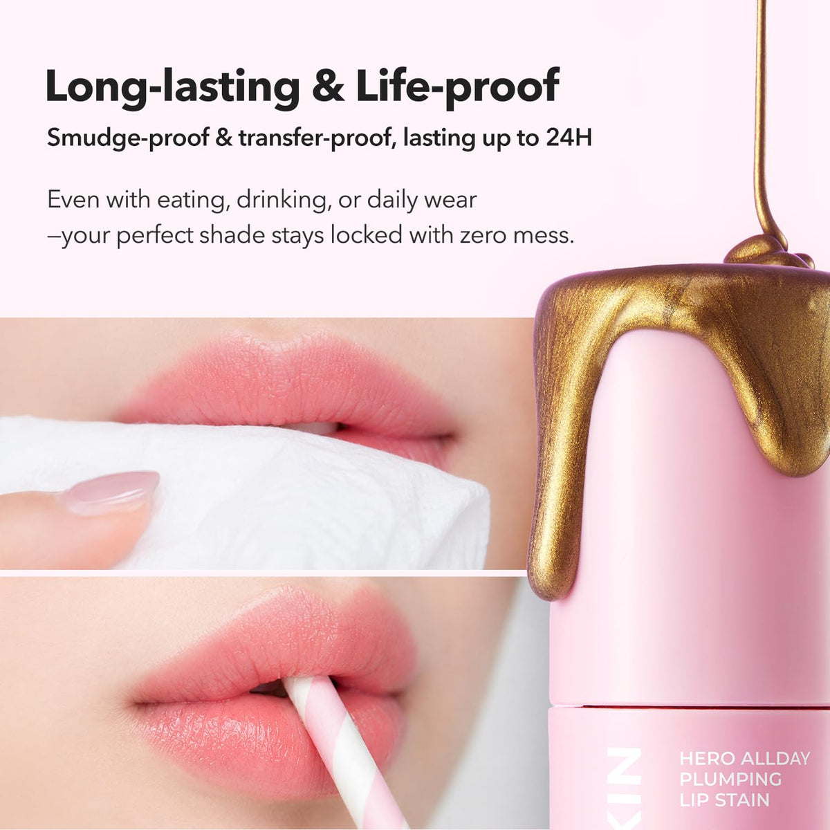 APRILSKIN Hero All Day Plumping Lip Stain Rose pink