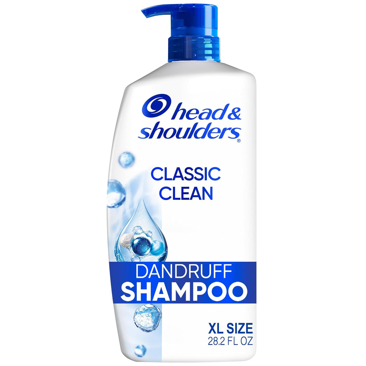 Head & Shoulders Classic Clean Anti-Dandruff Shampoo, 72-Hour Dandruff Protection, 1% Pyrithione Zinc, 28.2 fl oz