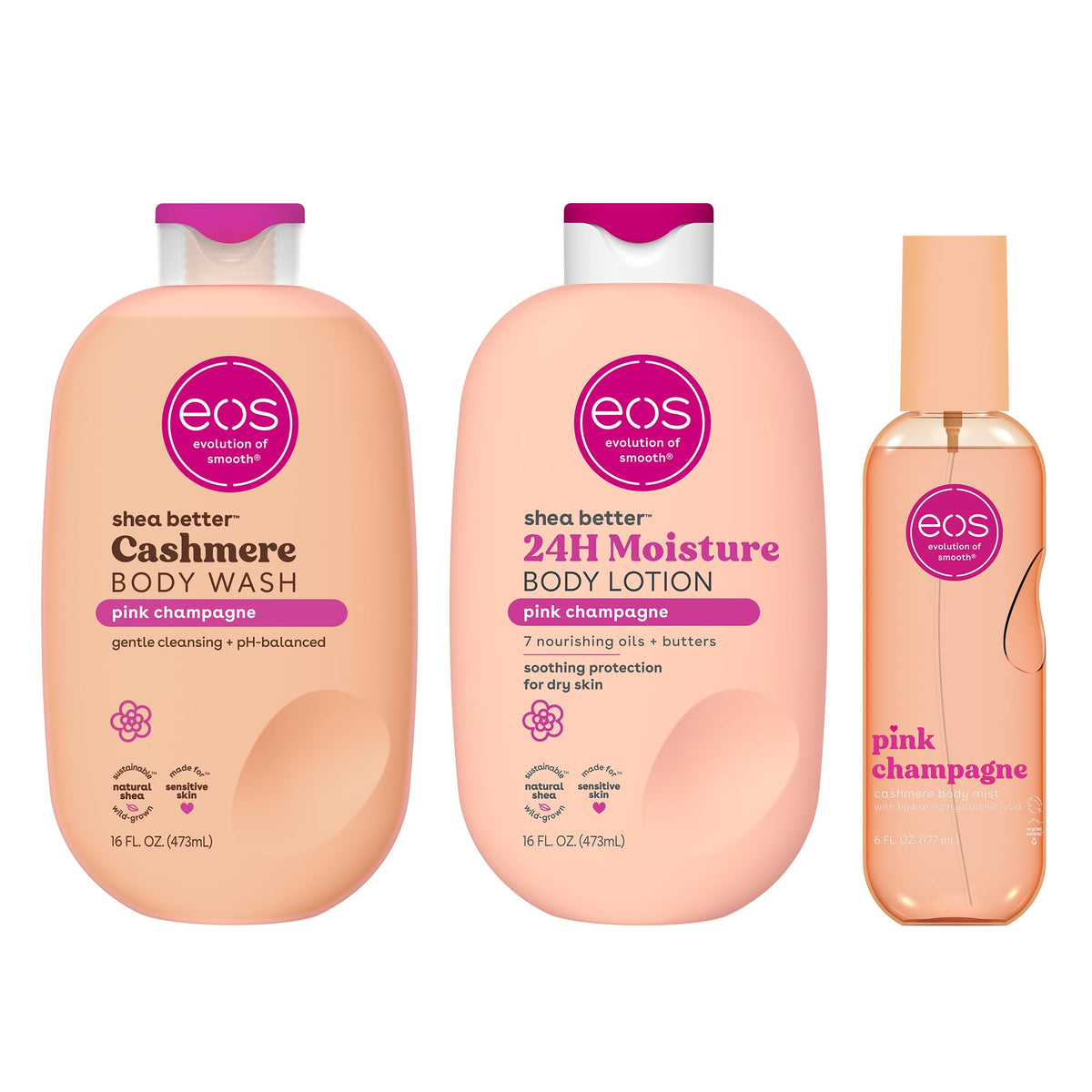 eos 24H Moisture Shea Better Body Lotion- Pomegranate Raspberry, 16 fl oz