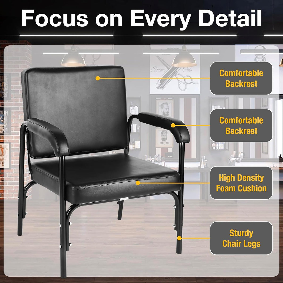 Shampoo Chair Adjustable Recline Shampoo Chairs for Salon Black