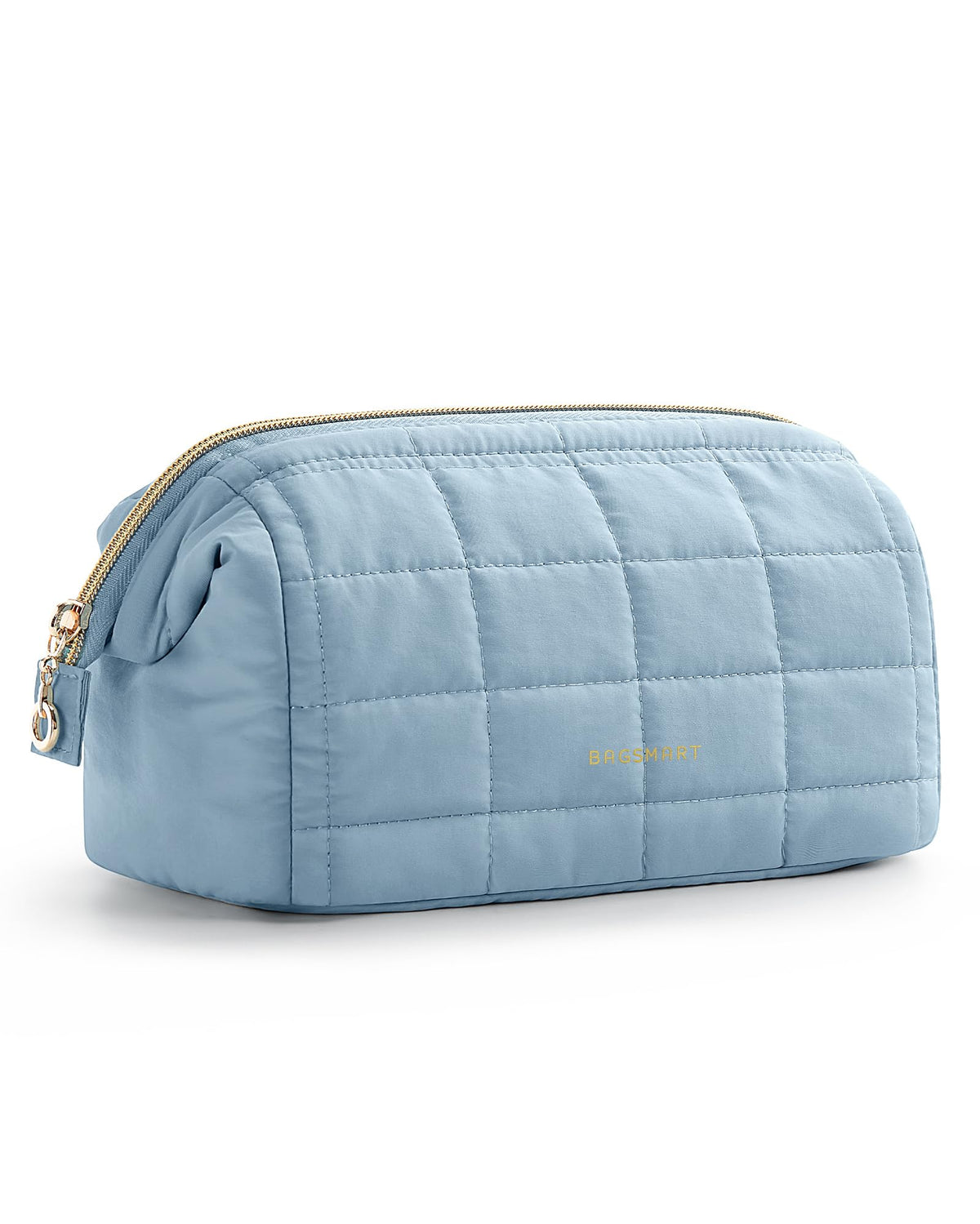 BAGSMART Makeup Bag Travel Toiletry Bag, Wide-open Zipper Pouch, Pink