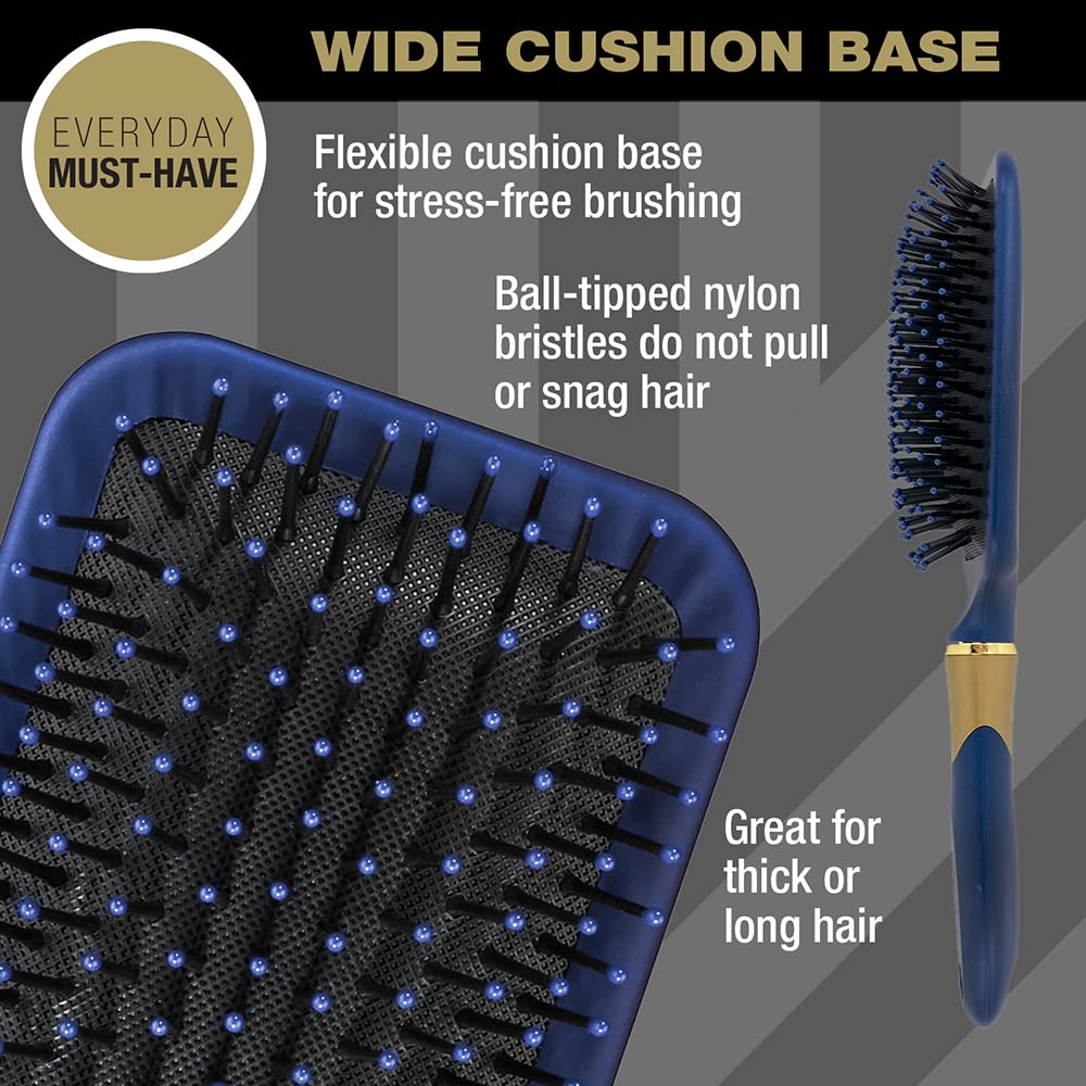 Conair Paddle Hair Brush, Ultra Wide Detangling Design for Thick Hair