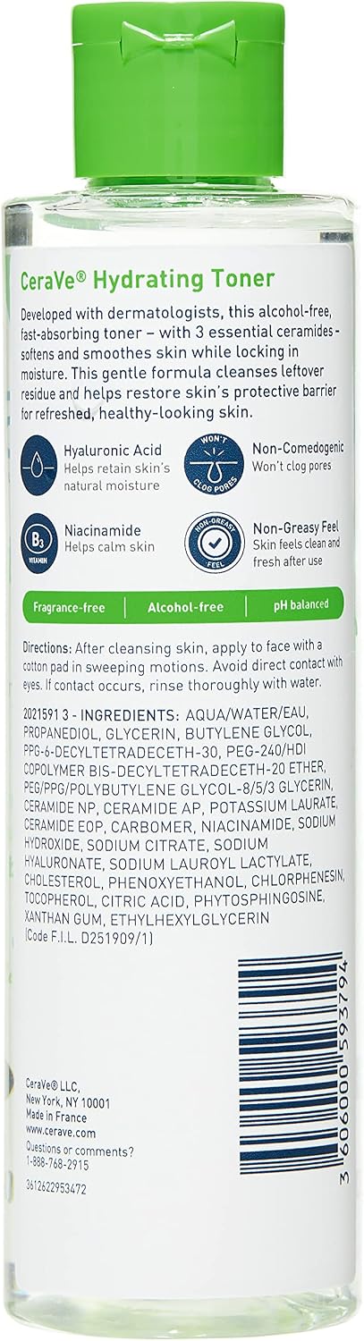 Hydrating Facial Toner with Hyaluronic Acid & Niacinamide (6.8 Fl Oz) | speso tech