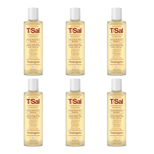 Neutrogena T/Sal Therapeutic Dandruff Shampoo, Scalp Build-Up Control, 3% Salicylic Acid,Psoriasis Treatment, Seborrheic Dermatitis Shampoo, Clears Flakes, Fragrance Free, 4.5 fl oz