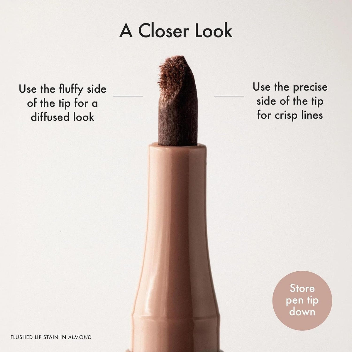Summer Fridays Flushed Lip Stain Liner, 12hr Wear & Transfer-Proof, Almond