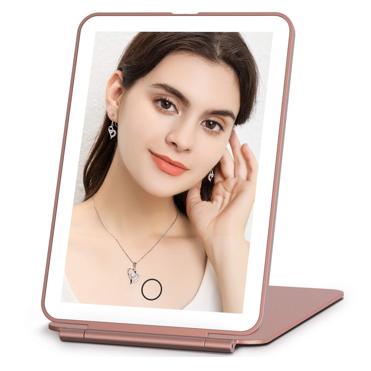 FUNTOUCH Rechargeable Travel Makeup Mirror with 72 Led Lights
