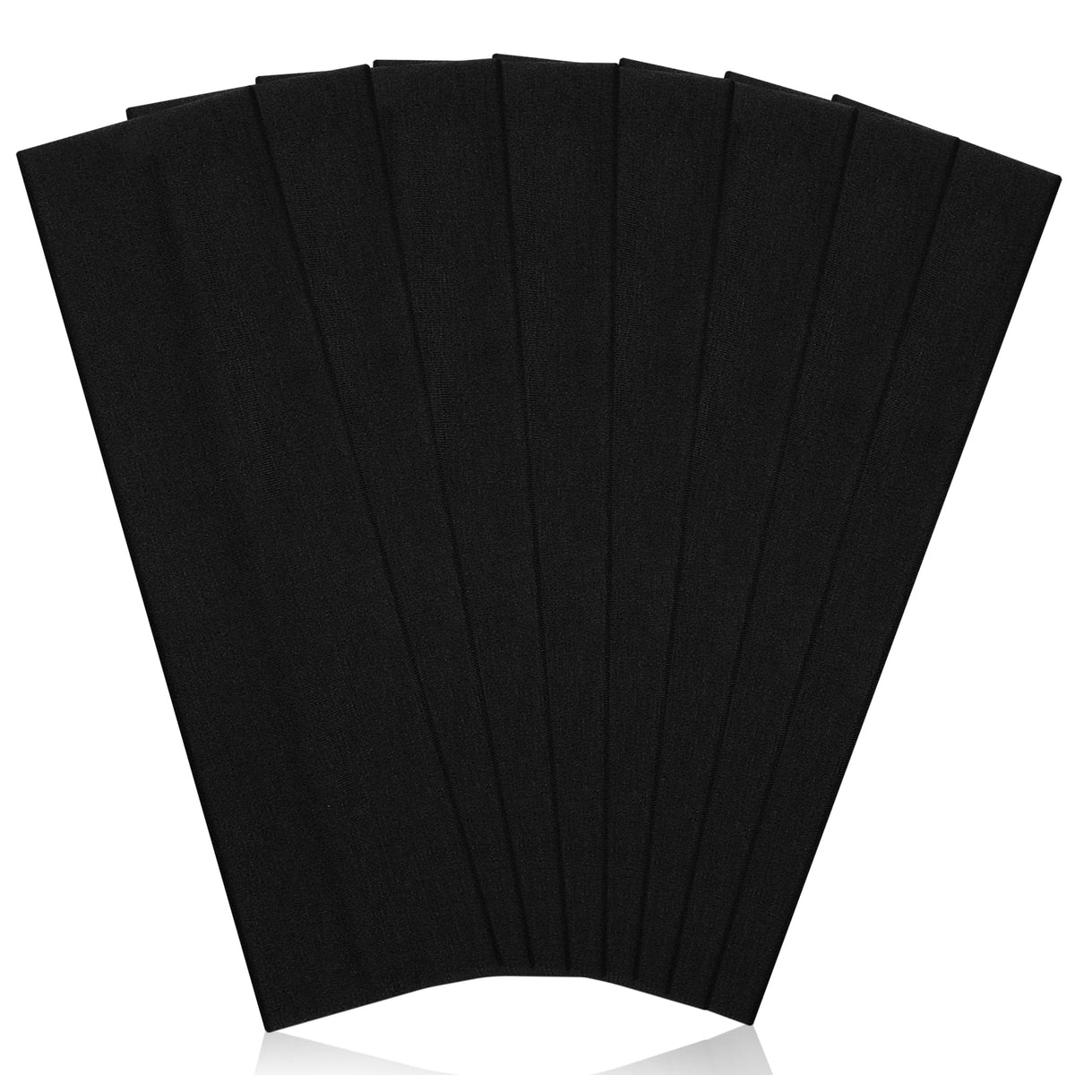 Ztomine Headbands for Women, 8pcs Stretchy Non Slip Soft Cotton Cloth Hair Bands for Sports, Workout, Yoga and Running