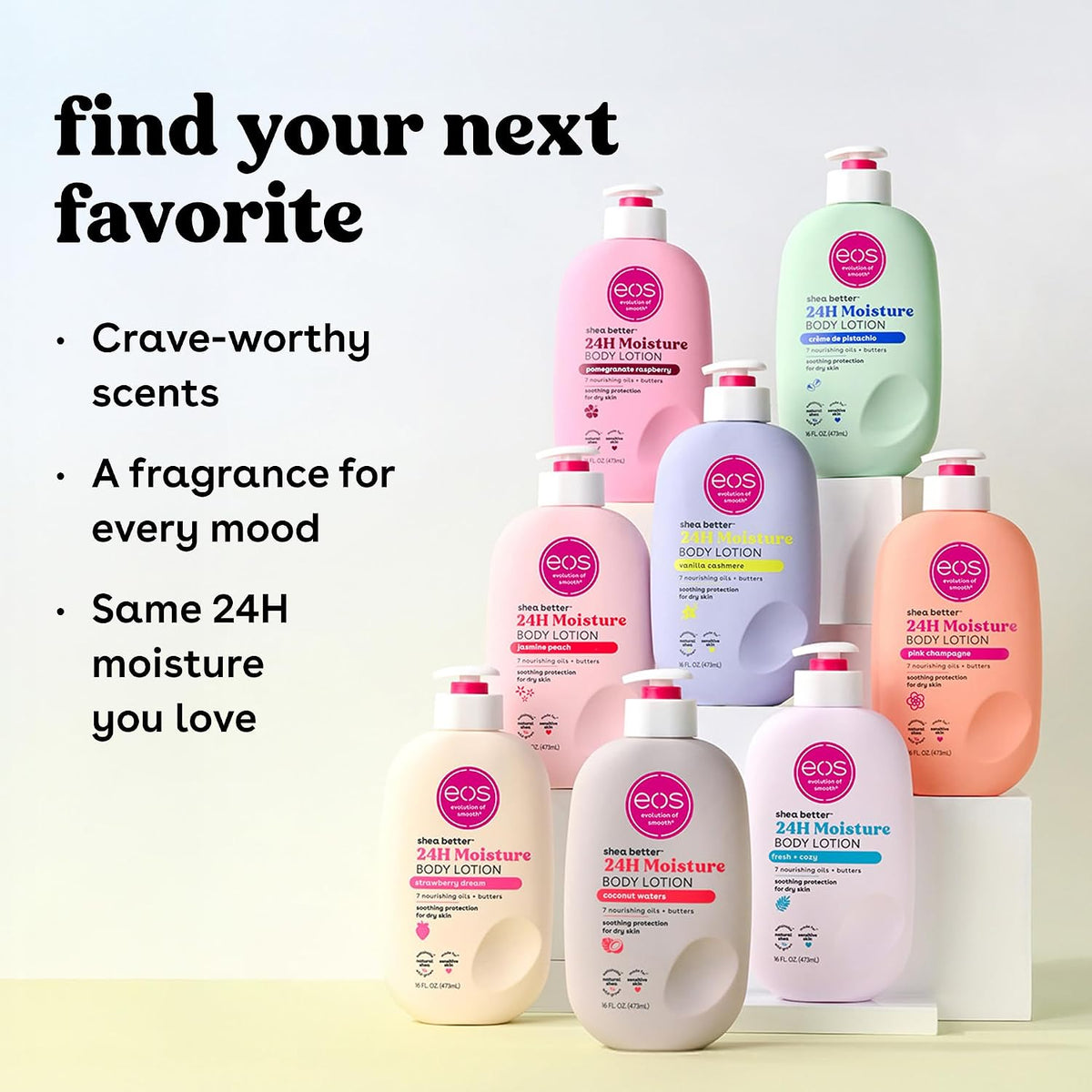 eos 24H Moisture Shea Better Body Lotion- Pomegranate Raspberry, 16 fl oz