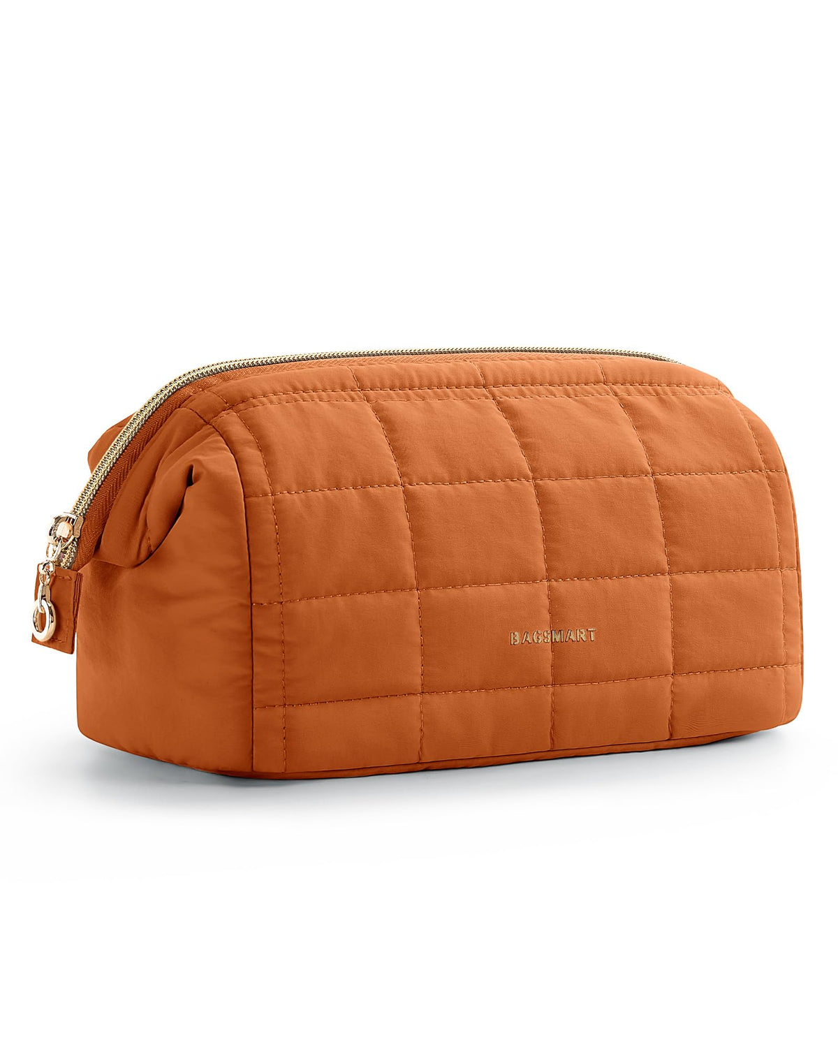 BAGSMART Makeup Bag Travel Toiletry Bag, Wide-open Zipper Pouch, Pink