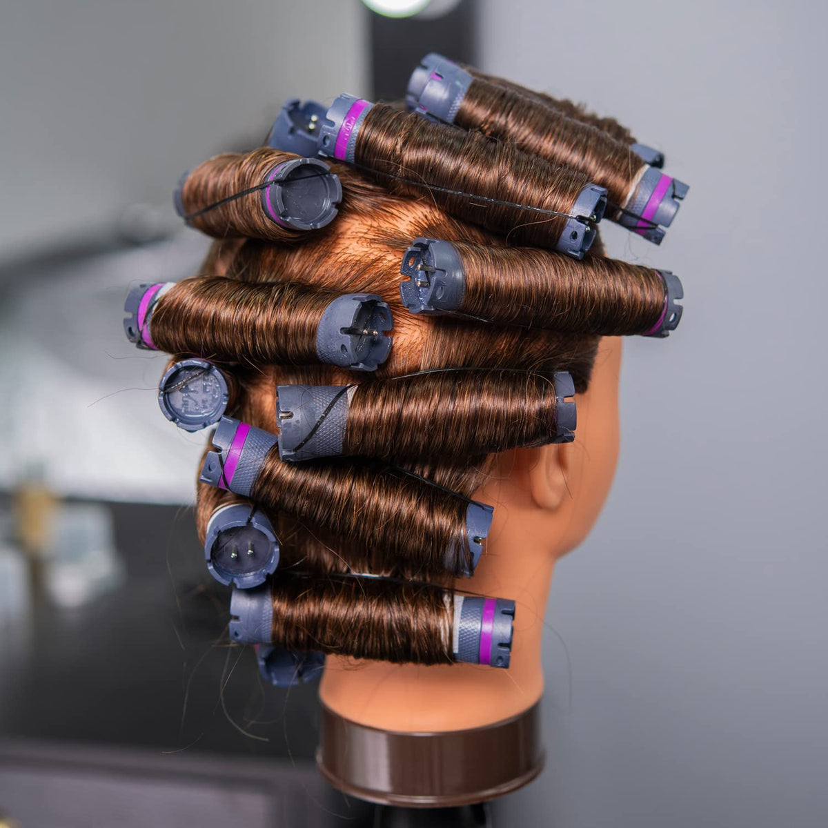 20-22" Female 100% Human Hair Mannequin Head for Hairdresser