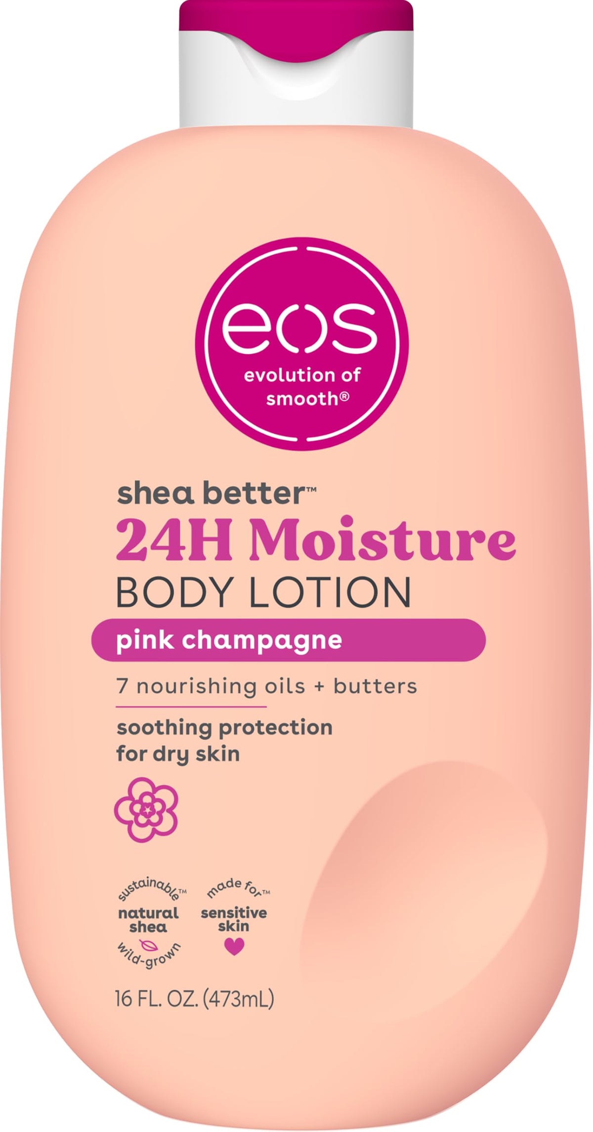 eos Natural Shea Better Body Lotion, Fresh & Cozy, 16 fl oz