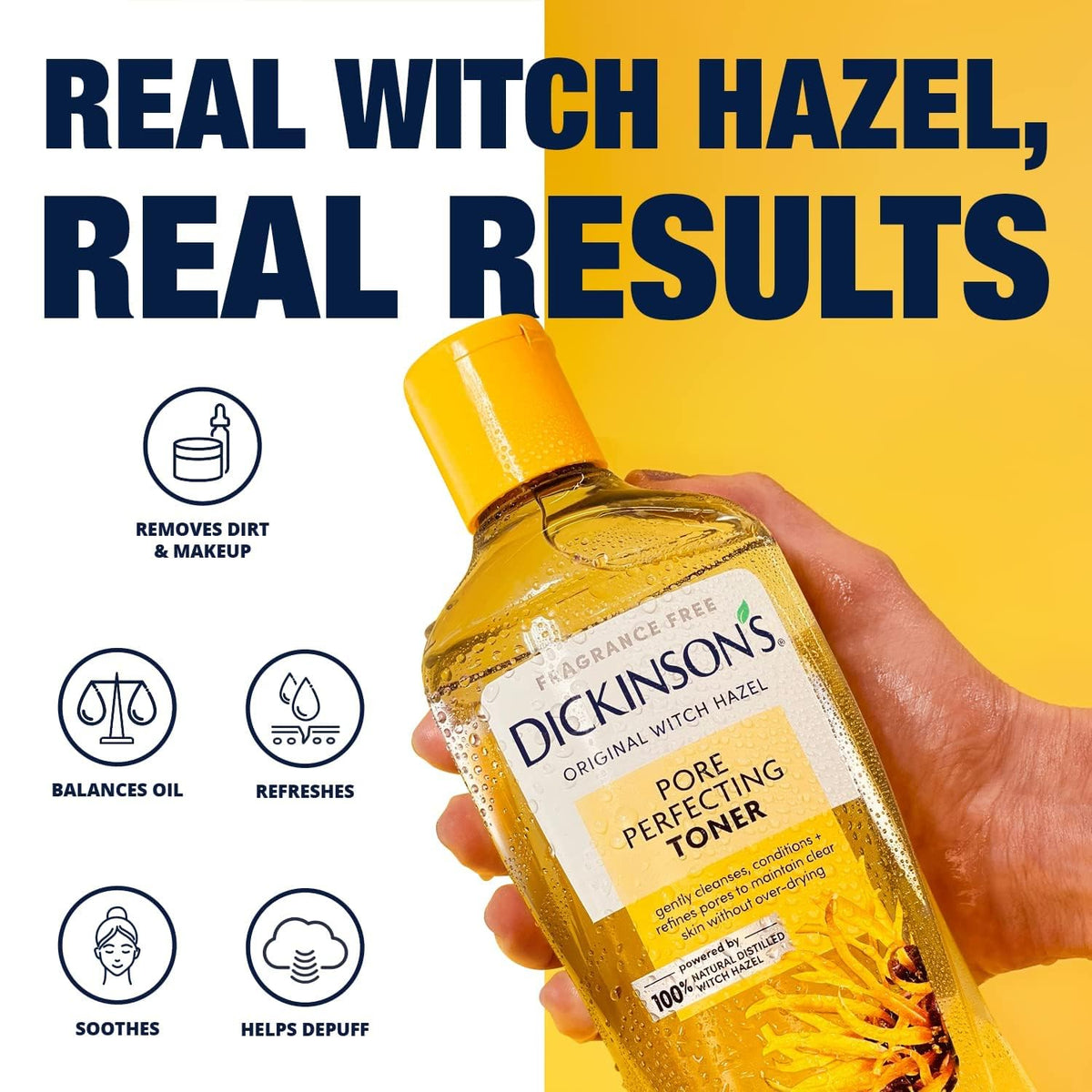 100% Natural Distilled Witch Hazel Pore Clarifying Toner (16 Fl Oz) | speso tech