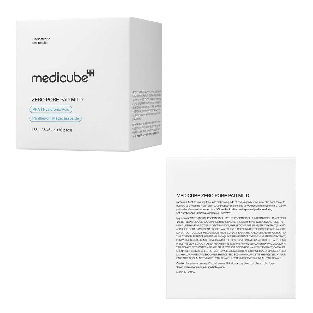 medicube Toner Pads Zero Pore Pad Mild 2.0 for Gentle Exfoliating